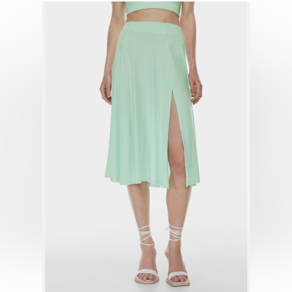 Wilfred Black pull on Split Midi A-Line Skirt